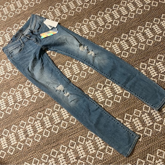 NWT Pacsun 5 Skinniest Sparkle Distressed Denim - Picture 6 of 7